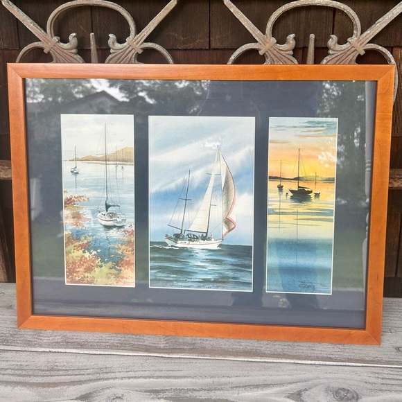 Framed Certified Sailboat Prints by California Artist, David R. Rogers. - Picture 8 of 9